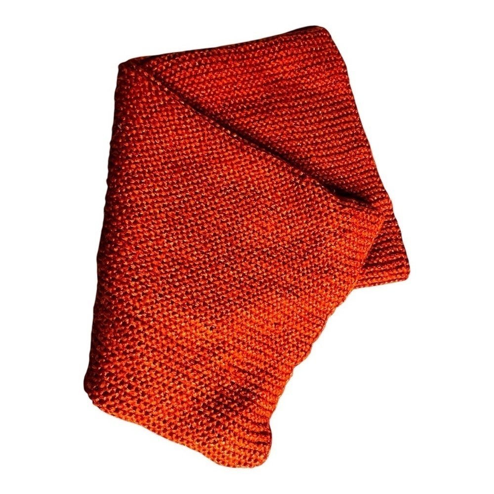 H&M Floral Ombre Chunky Knit Oversized Scarf Mittens Headband